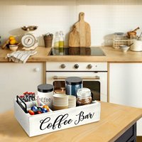 Organisateur de Station à café en bois, accessoires de Bar à café organisateur pour comptoir de ferme Kcup support de dosette de café panier de rangement