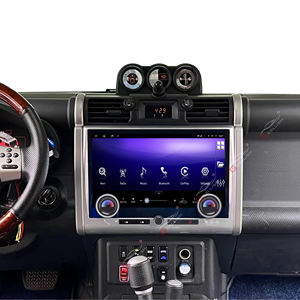 Gerllish Android 13,3 pulgadas coche REPRODUCTOR DE DVD <span class=keywords><strong>Radio</strong></span> para Toyota FJ Cruiser 2007-2022 1920*1080 QLED pantalla <span class=keywords><strong>azul</strong></span> con aire acondicionado - Product Image 2