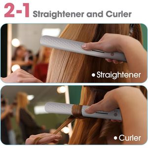 Plancha de Pelo Quico 110-240V, Cerámica, Color Rosa, Tamaño de Viaje, Calentamiento Rápido en 15s, 120-210°C, Estilizador de Cabello para Mujer - Product Image 5