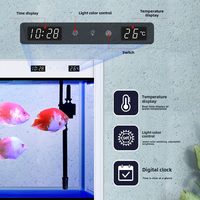 Aquarium avec pompes à eau, filtre supérieur, meuble de rangement en verre, éclairage LED, cascade silencieuse, salon