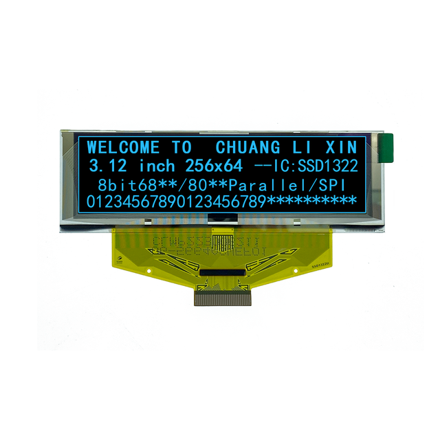 3.12-inch OLED Display 256x64 Resolution 30-pin 8080 6800 SPI SSD1322 Driver IC