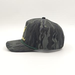 Casquette de baseball en polyester Oxford Dobby à 5 panneaux, motif camouflage, broderie personnalisée, fermeture arrière réglable, très vendue - Product Image 5