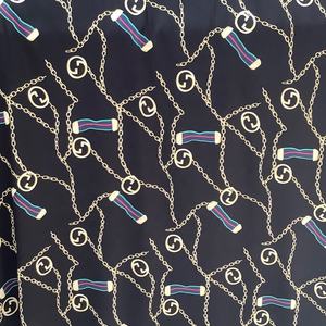 아프리카 핫 세일 빈티지 체인 프린트 레오파드 실크 새틴 원단 폴리에스터 스판덱스 동물 프린트 새틴 원단 드레스용 - Product Image 4