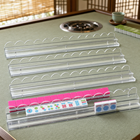 Mingyi – Ensemble de 4 supports de mahjong modernes en acrylique transparent, porte-pièces festonnés, épaisseur 5 mm, portables, montage facile