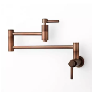 Đôi xử lý Brushed vàng solid brass Vòi Nước Nhà Bếp - Product Image 4