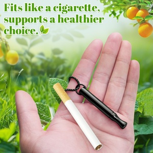 เครื่องช่วยหายใจ บรรเทาความเครียด ช่วยบำรุงปอด หลอดช่วยหายใจ หยุดสูบบุหรี่ น้ำมันหอมระเหย ปากกาสูดดมส่วนตัว สร้อยคอจี้ - Product Image 4