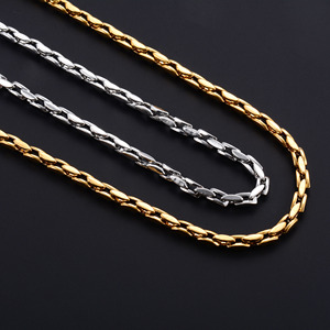 Collier en acier inoxydable chic de 4,2 mm, chaîne à maillons épais pour hommes et femmes, style hip-hop, rock, punk, choker pour garçon, bijoux en métal couleur or - Product Image 3