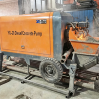 Pompe à béton diesel remorquable, efficace et durable, pour le coulage de béton sur chantier