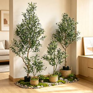 <span class=keywords><strong>Olivier</strong></span> en pot réaliste pour la décoration intérieure des appartements minimalistes et des bureaux – Amélioration de l'ambiance végétale - Product Image 1