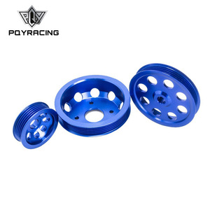 Poyracing V-Belt <b>Pulley</b> Aluminum Blue 1 Groove For Nissan Silvia S14 S15 Sr20 - Product Image 1