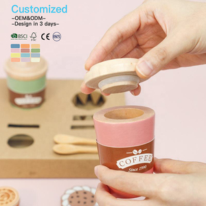 Eduland OEM/ODM CCE ชุดของเล่นกาแฟไม้สุดสร้างสรรค์ของเล่นแบบจำลองของเล่นมอนเตสซอรี่สำหรับเด็กวัยหัดเดิน - Product Image 4