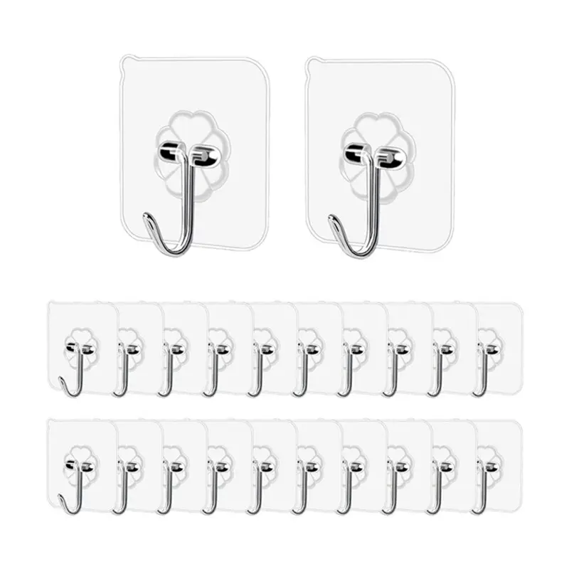 Strong Adhesive Door Wall Hanger Hooks Suction Heavy Load Wall Storage Sucker Kitchen Bathroom Transparent Wall Hook