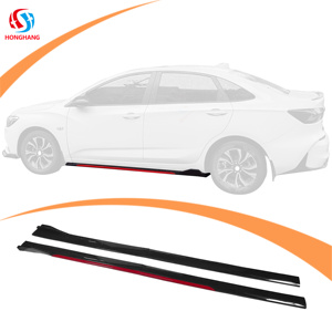 Honghang gonna laterale auto estensione in fibra di carbonio minigonne laterali per Volkswagen <span class=keywords><strong>T6</strong></span> <span class=keywords><strong>Golf</strong></span> BMW F30 G20 E90 Cadillac Honda Tesla - Product Image 1
