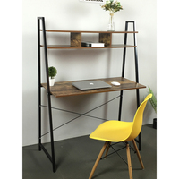 Bureau de direction moderne pliable en fer noir convertible pour usage domestique ou commercial