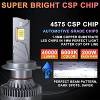 CAR-REFINE X8 200W Phares LED pour voiture H4 LED H1 9005 9006 H11 H4 Phare LED pour voiture et camion 3000K 4300K 6000K Lampe H7