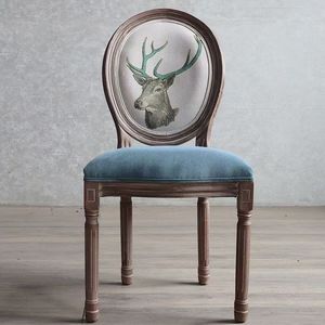 Silla de Comedor Tapizada de <span class=keywords><strong>Diseño</strong></span> Nórdico 2026, Sillón de Tela Suave con Patas de Madera Maciza para Cocina y Sala de Estar - Product Image 2