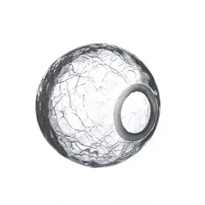 Modern Crackle temizle cam küre abajur cam gölge değiştirme küre avize kolye ışık duvar aplik