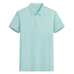 เสื้อโปโลผู้ชายทรงเย็นสบาย รุ่นพรีเมียม ผ้าโพลีเอสเตอร์ถัก สีพื้น แขนสั้น เหมาะสำหรับใส่ทำงานในฤดูร้อน - Product Image 1
