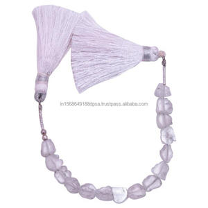 Perles de pierres précieuses de tranche lisse de Zircon blanc naturel exclusif à forte demande pierre de qualité supérieure pour la fabrication de bracelets bijoux naturels - Product Image 1