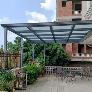 หลังคาโพลีคาร์บอเนตทนทานสำหรับป้องกันสภาพอากาศภายนอก ป้องกันรังสียูวี น้ำหนักเบา - Product Image 3