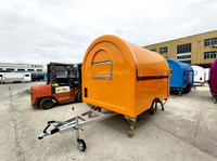 MAICHE Remorque de restauration mobile multifonctionnelle en plastique renforcé de fibres, personnalisée, orange, pour bonbons, café, chips et hot-dogs