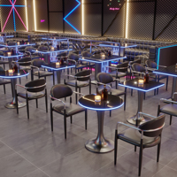 Ensemble de meubles lumineux vintage pour bar commercial, discothèque, table et chaise de salon, chicha, KTV