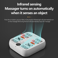 Masseur de pieds Shiatsu SPA avec chaleur, lumière rouge, vibration, compression d'air, chauffage, rouleau électrique pour les jambes, les mollets et les pieds