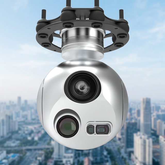 Lightweight L40 EO Camera Continuous Rotation Precise Positioning Gimbal for Pipeline Traffic Inspection Works