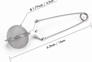 Stainless Steel Wire Clip <b>Tea</b> Ball, Reusable Portable <b>Tea</b> Infus Herbal <b>Tea</b> <b>Infuser</b> - Product Image 5