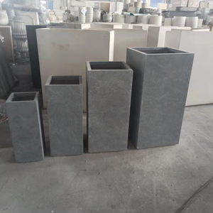 Vasi per Fiori e Piante da Interno ed Esterno, Decorativi per Balcone, Personalizzati, <span class=keywords><strong>in</strong></span> <span class=keywords><strong>Cemento</strong></span> <span class=keywords><strong>Bianco</strong></span> Goffrato, Ecologici e Durevoli - Product Image 5