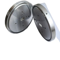 Custom CNC Machined 6061 Aluminum Round Base Plate Pressure Gauge Back Plate Multiple Mounting Holes OEM Aluminum Instrument