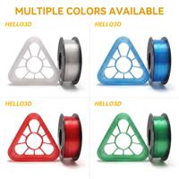 Filament d'imprimante 3D PETG haute résistance Hello3D, 1,75 mm, 2,85 mm, 3 mm, 100 % matière vierge, haute résistance, filament plastique FDM