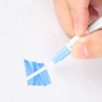 Surligneurs effaçables à Double tête, écriture lisse, filet en tissu, marqueur à Double extrémité