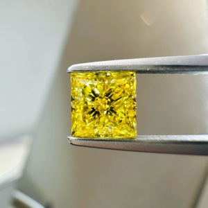 Diamants de laboratoire certifiés IGI, jaune intense vif fantaisie, CVD HPHT, émeraude ovale, ronde, poire, radiant, princesse, diamants cultivés en laboratoire - Product Image 4