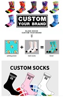 Chaussettes de football personnalisées antidérapantes en maille respirante à rayures numériques de qualité supérieure pour l'été, avec logo, pour yoga et pilates