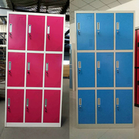Sac de Club de luxe chaussures en tissu Fitness Spa vestiaire serrure stockage fer armoire armoire acier métal 9 portes casiers de gymnastique