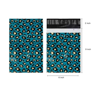 Leopard màu xanh đậm in dày vận chuyển phong bì bao bì túi nhựa Poly bưu phẩm với logo - Product Image 2
