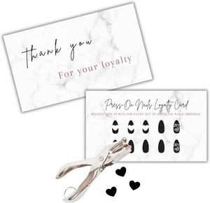 Cartes de présentation pour faux ongles à presser très demandées, format 2x3,5 pouces, cartes de fidélité et de réduction pour ongles, kit DIY pour faux ongles à presser - Product Image 2