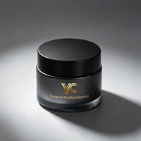 YC OEM Bouteille de soin de la peau givrée haut de gamme personnalisée, Pot en verre cosmétique multicolore