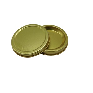 Factory Directly 50G Caviar Metal Packaging Sealed Box Tinplate Round Gold Food Packaging Box And Lid