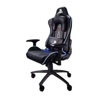 Chaise de jeu PC personnalisée, style exécutif moderne, ergonomique, simulateur de cockpit de course, en cuir PU, pivotant à 360°, réglable en hauteur, avec piètement chromé 2D