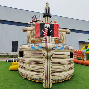Tobogán Acuático Inflable Comercial Pirata, Tobogán Inflable Gigante para Uso en Seco y Mojado, Precio de Fábrica, Tobogán Inflable con Forma de Barco Pirata en Venta - Product Image 4