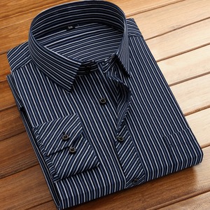 Nueva Camisa Casual a Rayas para Hombre, Estilo Coreano, Manga Larga, Ajustada, Transpirable, con Botones, Tela Twill, Talla XL, para Primavera/Otoño - Product Image 5