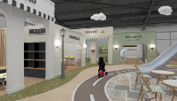 Structure de jeu modulaire personnalisable, idéale pour les cafés, les centres commerciaux, montage facile, rembourrage sécurisé, équipement d'amusement intérieur