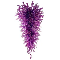 Hot Selling Indoor Lighting Purple Large Murano Glass Chandelier Chihuly Living Room