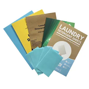 Super Portable Catcher Laundry Sheets Eco Kind Softener Laundry Dryer Sheets Custom Packing Laundry Detergent Sheets