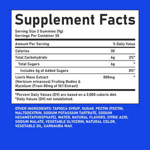 High Potency Lion's Mane Focus Gummies with Lion's Mane Extract Supports Cognitive Performance and Helps Maintain Focus Gummies - Product Image 6