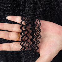 Perruque mi-tête 100 % cheveux humains bouclés crépus OEM, ligne de cheveux naturelle invisible 4A 4B 4C
