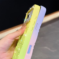 Nouvelle Coque de Téléphone Tendance à Motif Floral en Forme de Diamant avec Diamants pour iPhone 17 Pro Max 16 15 14 11 – Housse de Luxe Antichoc