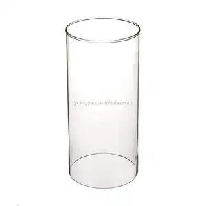 Vela de vidro de chaminado aberto cilindro reto lâmpada de vidro transparente